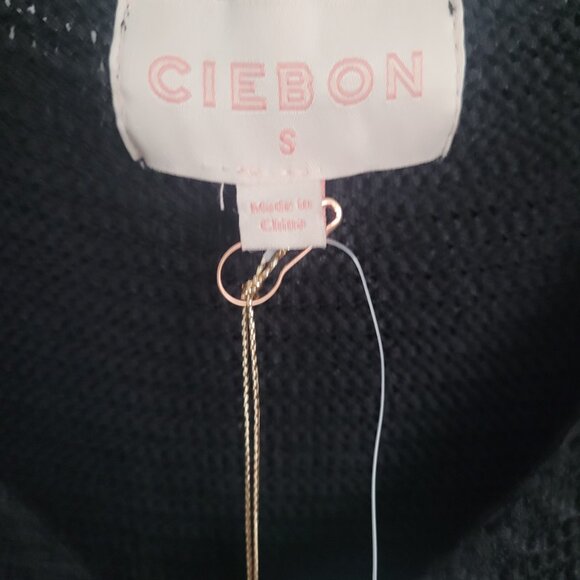 NWT CIEBOON Sleeveless Knit Dress Midi Black Size S - Picture 3 of 7